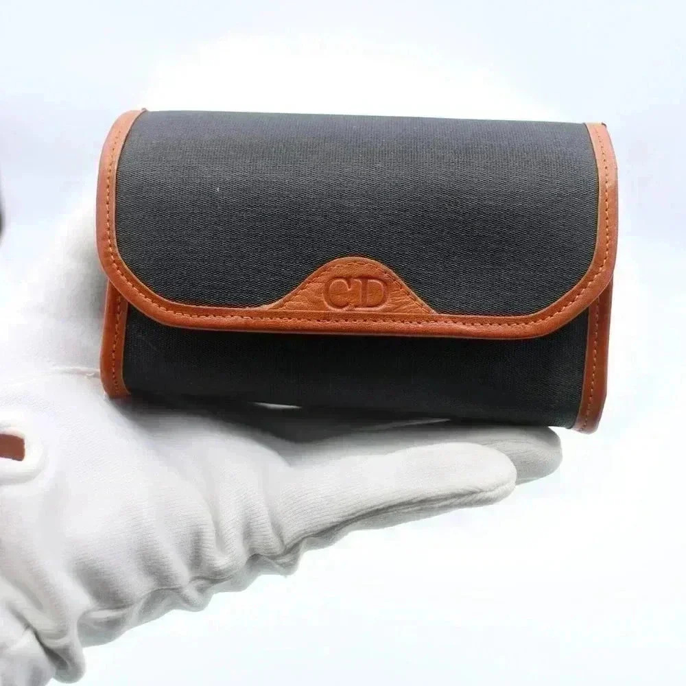 Dior Pouch CD Mark  Canvas Leather